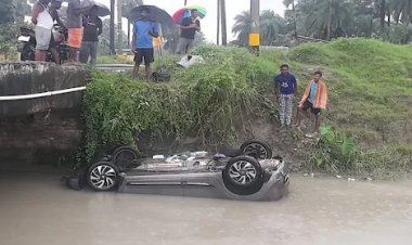 नहर में गिरी कोलकाता से छपरा आ रही कार, उद्योगपति की मौत