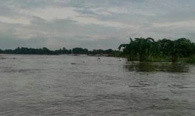 शिवहर  में लगातार बारिश ,  बागमती नदी का  रौद्र रूप