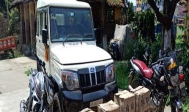लखीसराय: शराब तस्करी में शामिल 6 धंधेबाज गिरफ्तार, 15 कार्टन विदेशी शराब और 3 वाहन जब्त