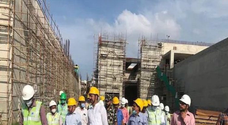 334 करोड़ की लागत से बन रहे साइंस सिटी का जायजा लेने पहुंचे मंत्री