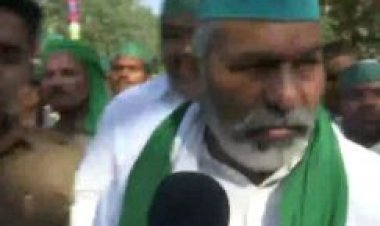 महापंचायत में पहुंचे राकेश टिकैत, कहा- चलता रहेगा हमारा आंदोलन