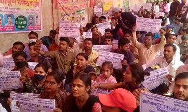 CTET Btet उत्तीर्ण शिक्षक अभ्यर्थियों का धरना आज लगातार दूसरे दिन भी जारी