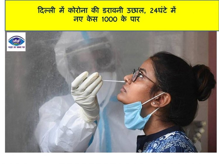 दिल्ली में कोरोना की डरावनी उछाल, 24 घंटे में नए केस 1000 के पार 