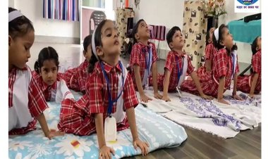 अंतरराष्ट्रीय योग दिवस के मौके पर पूर्णिया में स्कूली बच्चो ने किया योग 