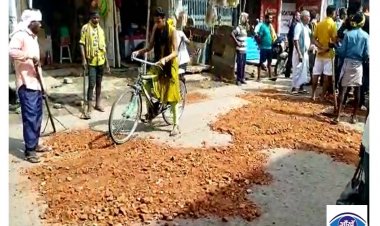 मोकामा नगर परिषद की ऐतिहासिक गोशाला सड़क की मरम्मत कार्य हुआ शुरु 