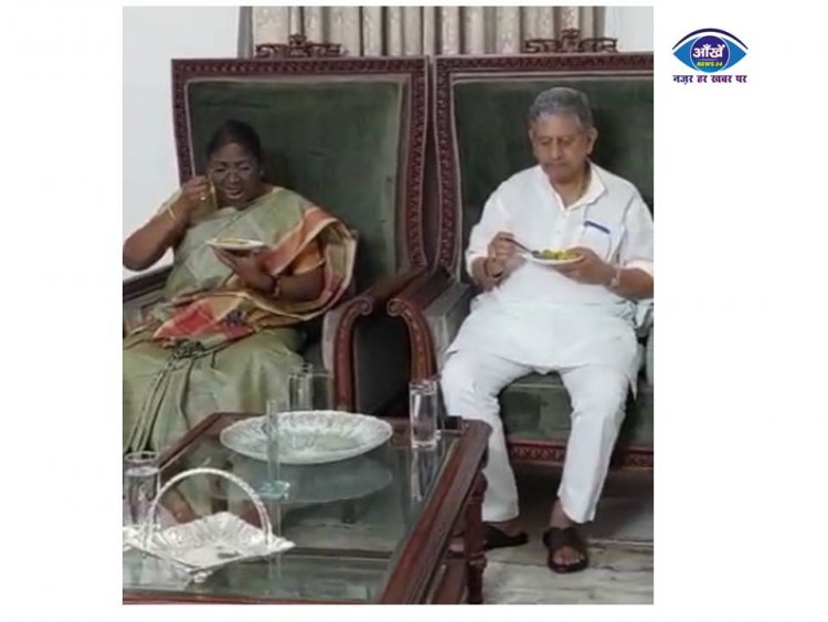 द्रौपदी मुर्मू ने JDU के राष्ट्रीय अध्यक्ष ललन सिंह से दिल्ली में की मुलाक़ात 