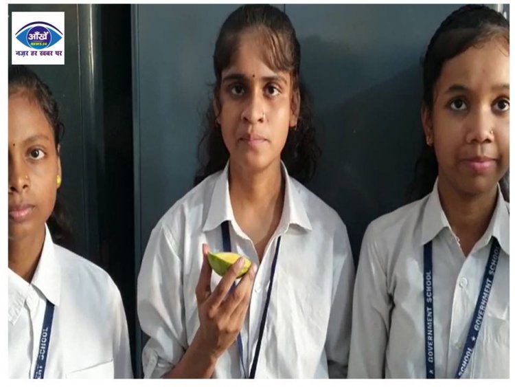 नालंदा में स्कूली छात्र मध्यान भोजन में कच्चा आम और घटिया खाना खाने को है मजबूर 