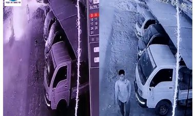 नवादा में चोरों ने तोड़े वाहन के शीशे और लॉक, चोर की तस्वीर सीसीटीवी में हुई कैद