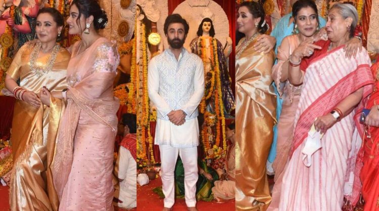 सोशल मीडिया पर कई फोटो और वीडियोज वायरल हो रहे,  बॉलीवुड सेलेब्स काजोल समेत तमाम स्टार्स इन दिनों मां दूर्गा के रंग में रंगे हुए हैं,...
