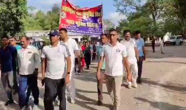 अंतर्राष्ट्रीय नशा मुक्ति दिवस के अवसर पर भोजपुर पुलिस के द्वारा निकाली गई प्रभात फेरी 