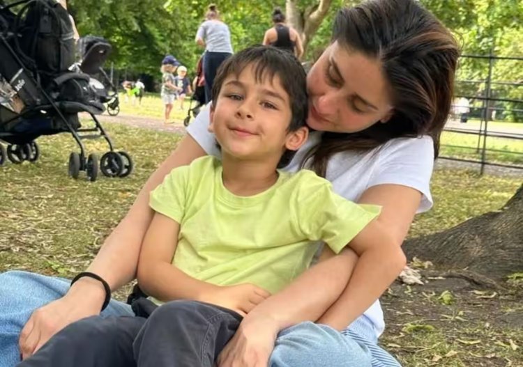 Kareena Kapoor की गोद में बैठे दिखे तैमूर, प्यारी तस्वीर देख लोग बोले- 'नवाब का बेटा'