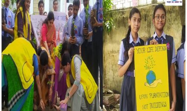 The International Lions 's Club Of Patna के द्वारा LMC हाई स्कूल में पौधरोपण कार्यक्रम का आयोजन 