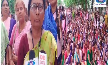 9 सूत्री मांगों को लेकर गर्दनीबाग धरना स्थल पर हजारों आशा कार्यकर्ता ने दिया धरना 