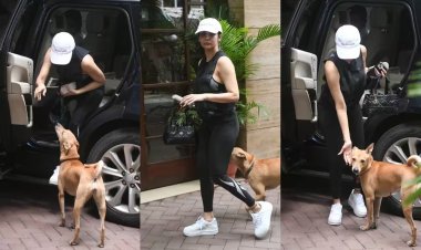 Malaika Arora ने कार से उतरते ही लुटाया डॉग पर प्यार, फैंस को सताई, 'कैस्पर की चिंता'