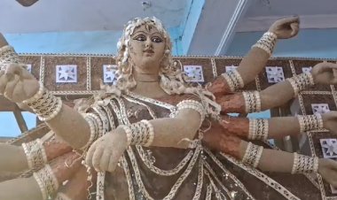 गया में बन रही माता दुर्गा की अनोखी प्रतिमा, इसमें मिट्टी नहीं बल्कि सिर्फ लकड़ी और बुरादे का होता है उपयोग