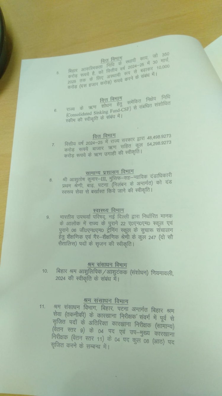 नीतीश  कैबिनेट की बैठक में कुल 23 एजेंडों पर लगी मुहर