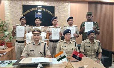बहादुरी को मिला सम्मान, 5 पुलिस के जवान को एसएसपी ने किया सम्मानित