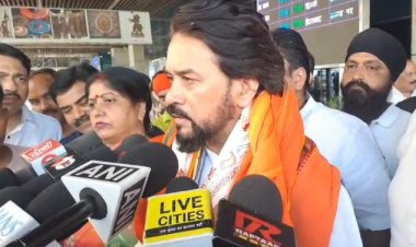 पटना पहुंचे अनुराग ठाकुर ने कांग्रेस राजद पर साधा निशाना कहा गठबंधन में ना नियत है ना नीति !