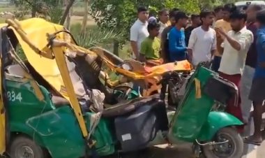 यूपी में बड़ा हादसा, ऑटो-ट्रक की टक्कर में 6 लोगों की मौत