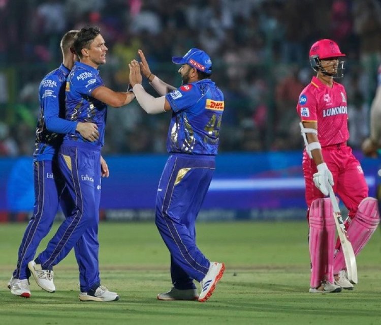 IPL 2025: Mumbai Indians ने Rajasthan Royals को 100 रन से हराया, प्लेऑफ की दौड़ से राजस्थान रॉयल्स बाहर