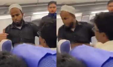 IndiGo फ्लाइट में मुस्लिम यात्री को थप्पड़, कैबिन क्रू की अपील- 'प्लीज उसे मत मारो'- वीडियो वायरल