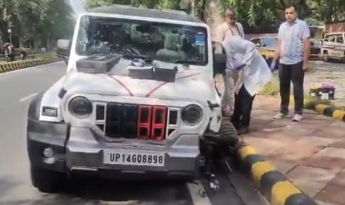 दिल्ली में राष्ट्रपति भवन से 2 km दूर हादसा, तेज रफ्तार थार ने 2 पैदल यात्रियों को कुचला, एक की मौके पर मौत